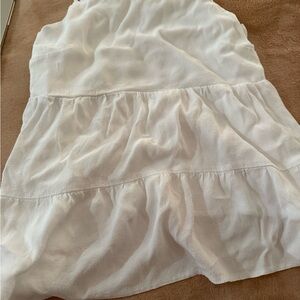 Time and Tru White A-Line Tiered Skirt